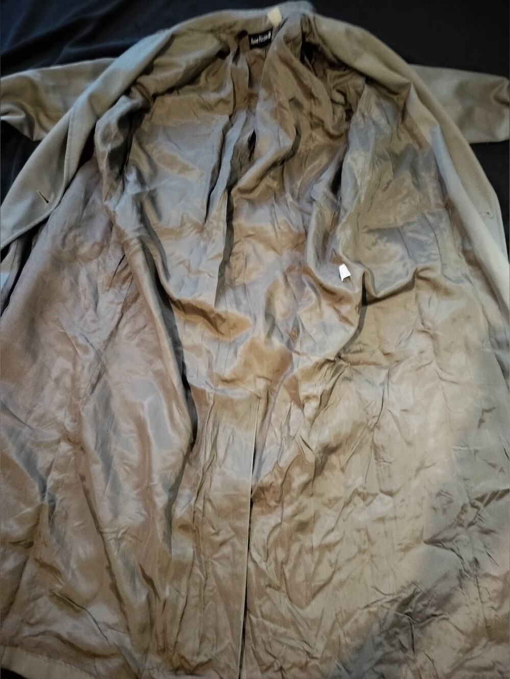 Vintage Anne Klein II 100% Wool Trench Coat Made in USA Union Tag Women's Size 4 - Picture 7 of 9